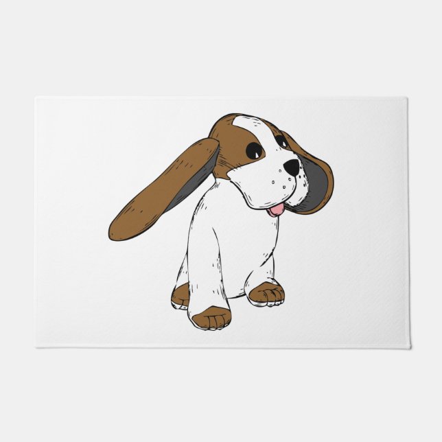 Big Earred Dog Doormat (Front)