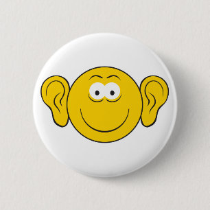 Big Ears Face 6 Cm Round Badge