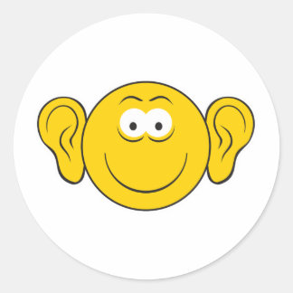 Big Ears Face Classic Round Sticker