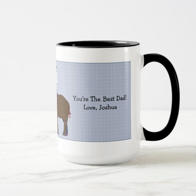 Big Elephant, Little Elephant Father's Day Mug (Right)