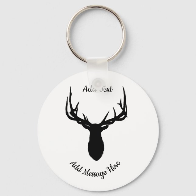 Big Elk, Add Text and Message  Key Ring (Front)