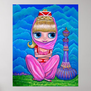 Big Eye Genie Doll Belly Dancer with Magic Bottle Poster