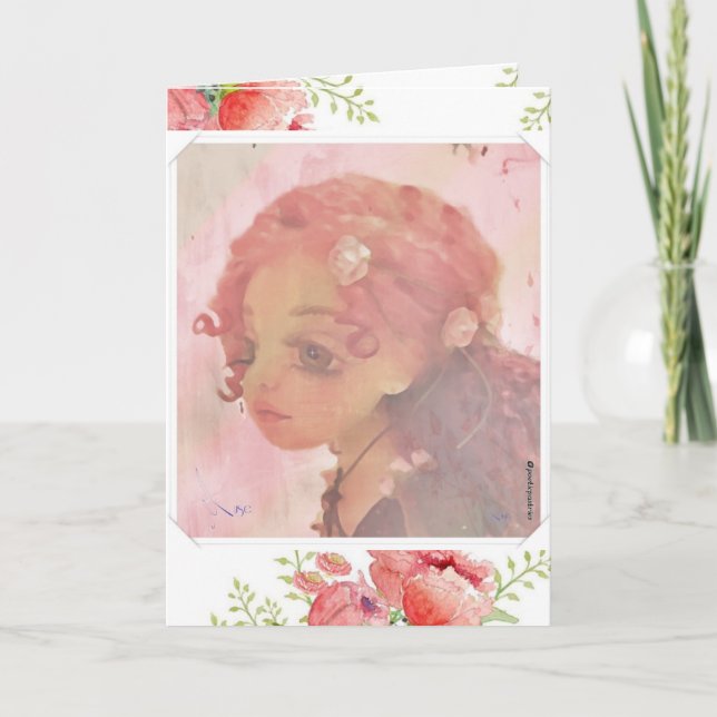 Big Eye Girl - Soulful Birthday Card (Front)