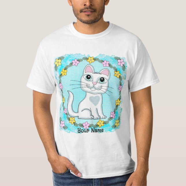 Big Eye Kitten Cat T-Shirt (Front)