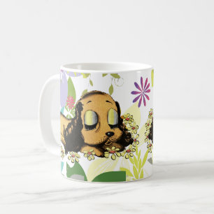 big eye sleeping Puppy Dog Cartoon Animal Art   Th Coffee Mug