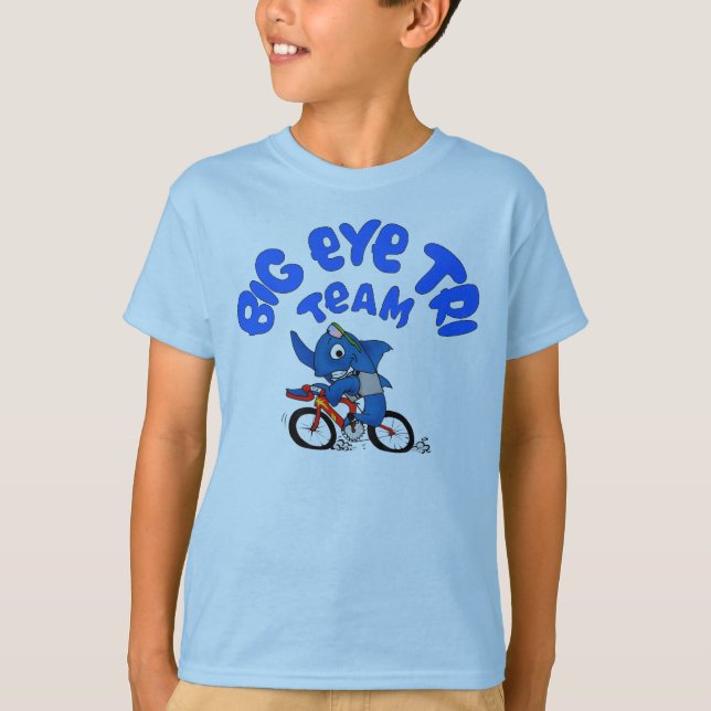 big eye tri-Blue T-Shirt (Front)