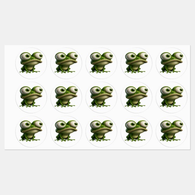 Big-Eyed Cartoon Frog (Sheet)