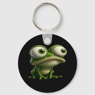 Big-Eyed Cartoon Frog Key Ring