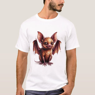 Big Eyed Halloween Bat Mascot Character 🎃 T-Shirt