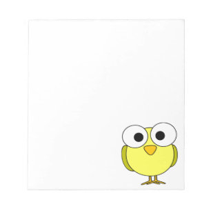 Big Eyed Yellow Bird Notepad