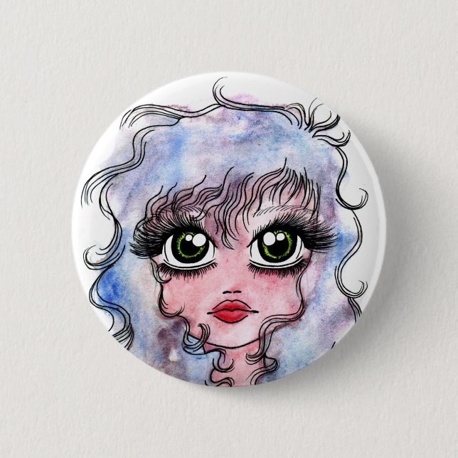 Big Eyes 2 6 Cm Round Badge (Front)
