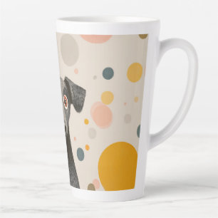 Big Eyes Dog – Cute Whimsical Pet Portrait Latte Mug
