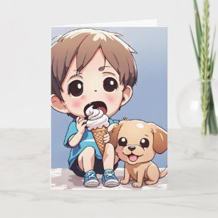 Big Eyes Little Boy Birthday Card