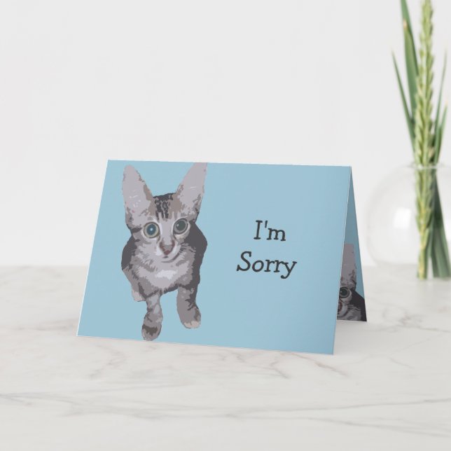 Big Eyes Sorry Kitty Card (Front)