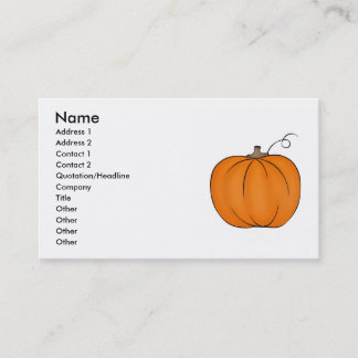 Big Fall pumpkin Business Card