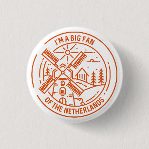Big Fan Netherlands 3 Cm Round Badge