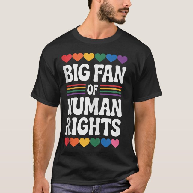  Big Fan Of Human Rights Bold Quote Tank Top (Front)