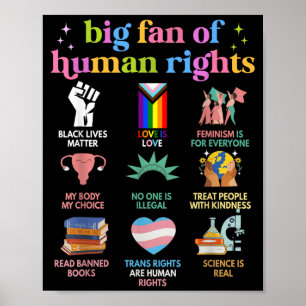 Big Fan of Human Rights Equality Statement Social Poster