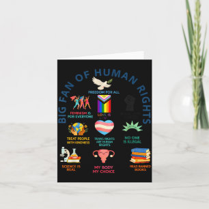 Big Fan of Human Rights _ Freedom for All Equality Card