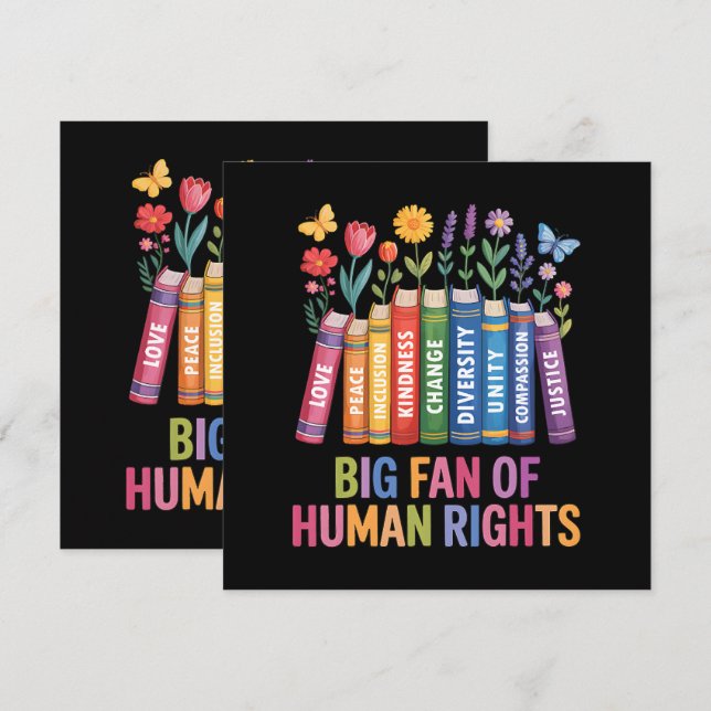 Big Fan Of Human Rights  Invitation (Front/Back)