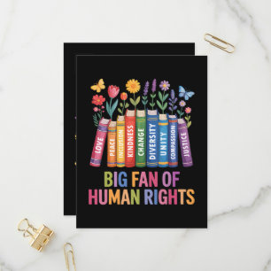 Big Fan Of Human Rights  Invitation Postcard