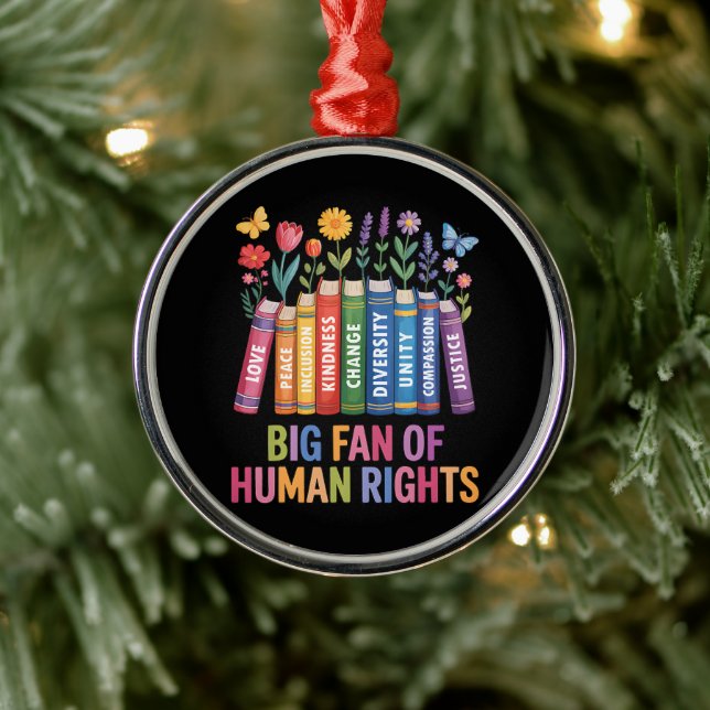 Big Fan Of Human Rights Metal Tree Decoration (Tree)