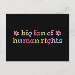 Big fan of human rights postcard