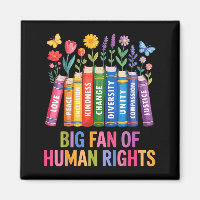 Big fan of human rights vintage floral rainbowBig 