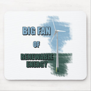 Big fan of renewable energy mouse mat