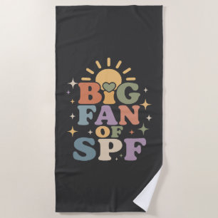 Big Fan of SPF Summer Sun Protection Beach Towel