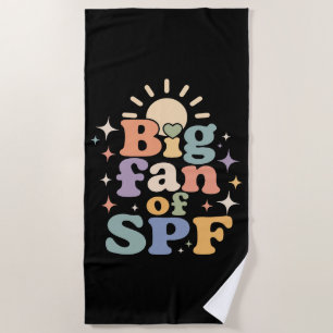Big Fan of SPF Summer Sun Protection Beach Towel