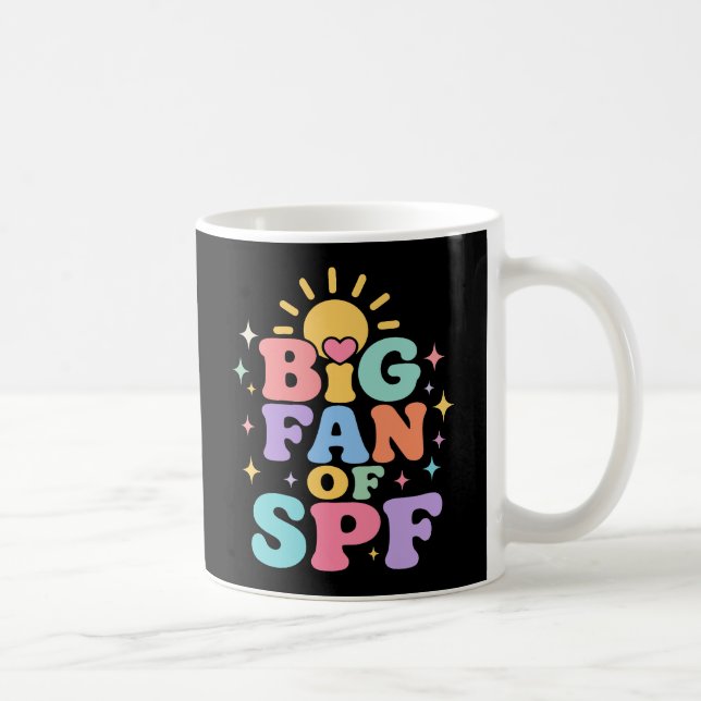 Big Fan of SPF Summer Sun Protection Coffee Mug (Right)