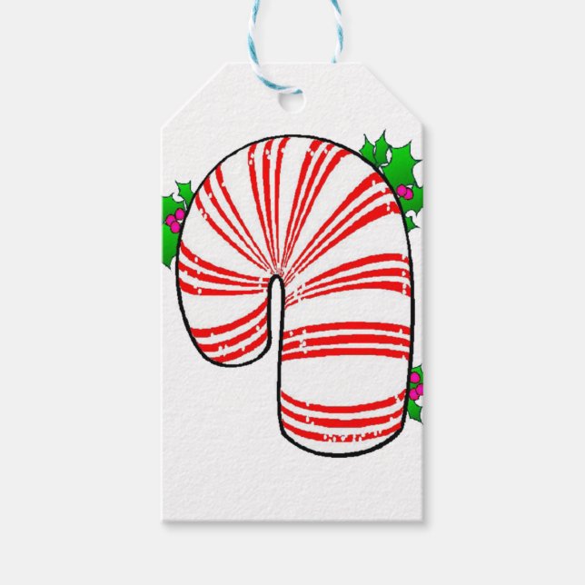 Big Fat Candy Cane Gift Tags (Front)