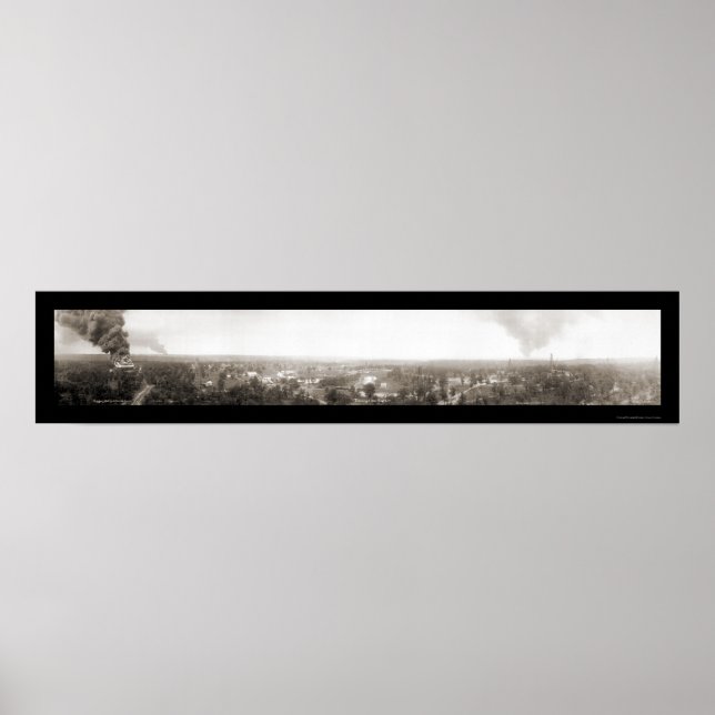 Big Fire Drumright OK Photo 1914 Poster (Front)