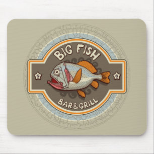 Big Fish Bar And Grill Poster Mouse Mat