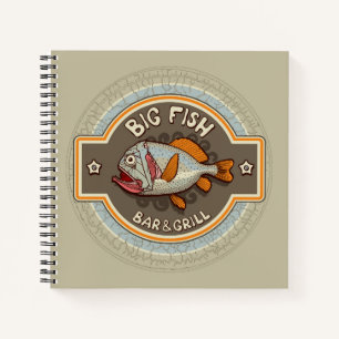 Big Fish Bar And Grill Poster Notebook