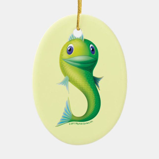 Big Fish Ceramic Tree Decoration (Front)