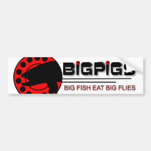 Big Fish Eat Big Flies Bumper Sticker