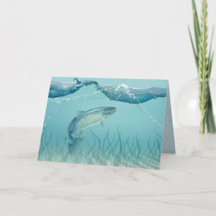big fish in ocean card