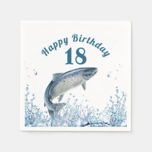 Big Fish In Water 18th Birthday Party Napkins