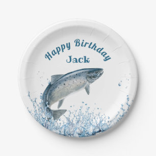 Big Fish In Water Birthday Party Paper Plate