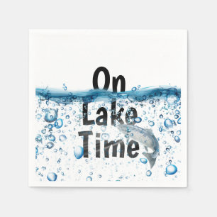 big fish in water with bubbles napkin