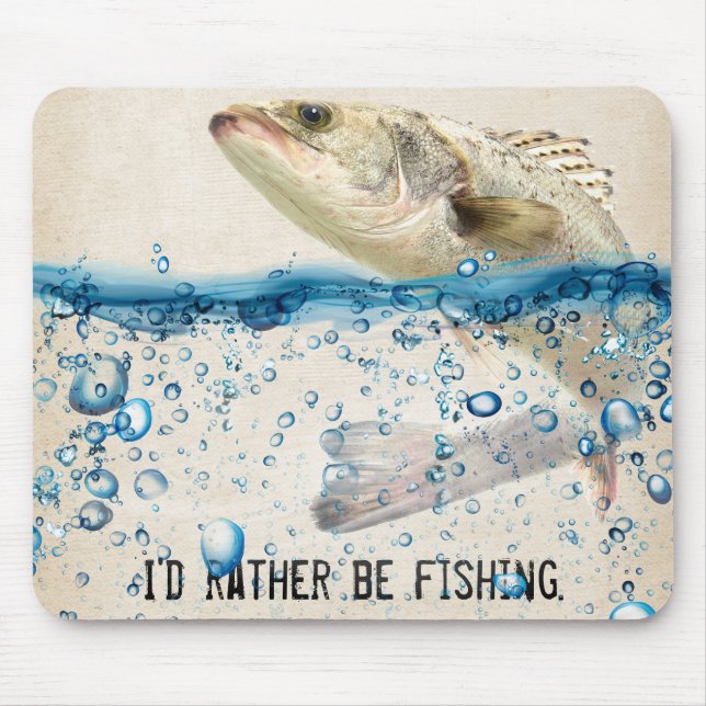 big fish in water with quote mouse mat (Front)