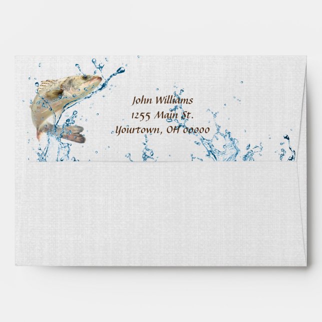 Big Fish jumping out of water Envelope (Back (Top Flap))