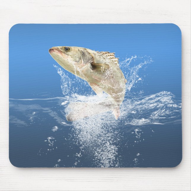 big fish jumping out of water mouse mat (Front)
