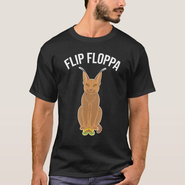 Big Floppa Caracal Cat Meme Flip Floppa_1 T-Shirt (Front)