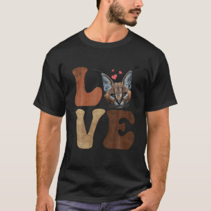 Big Floppa Caracal Cat Meme LOVE T-Shirt