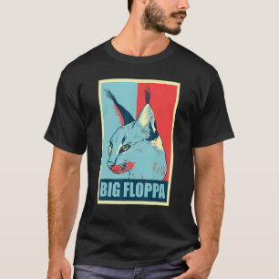 Big Floppa Caracal Cat Meme Retro_4 T-Shirt