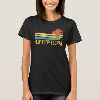 Big Floppa Caracal Cat Meme Retro Flip Flop Floppa T-Shirt