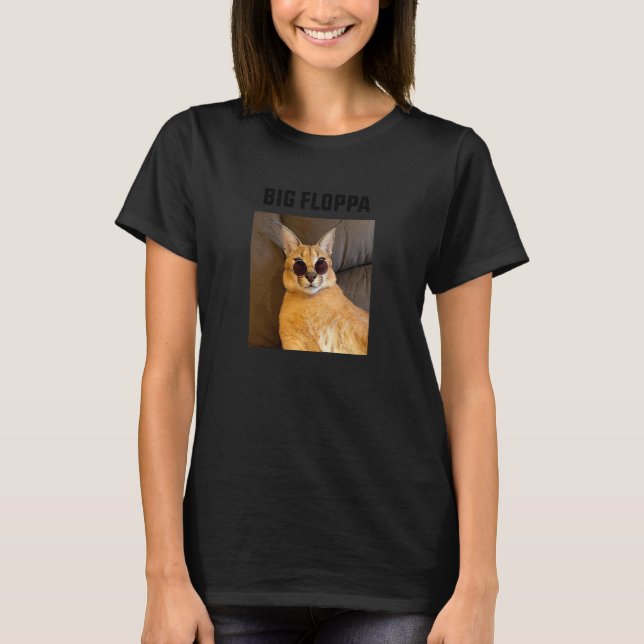 Big Floppa Meme Cat 1 T-Shirt (Front)